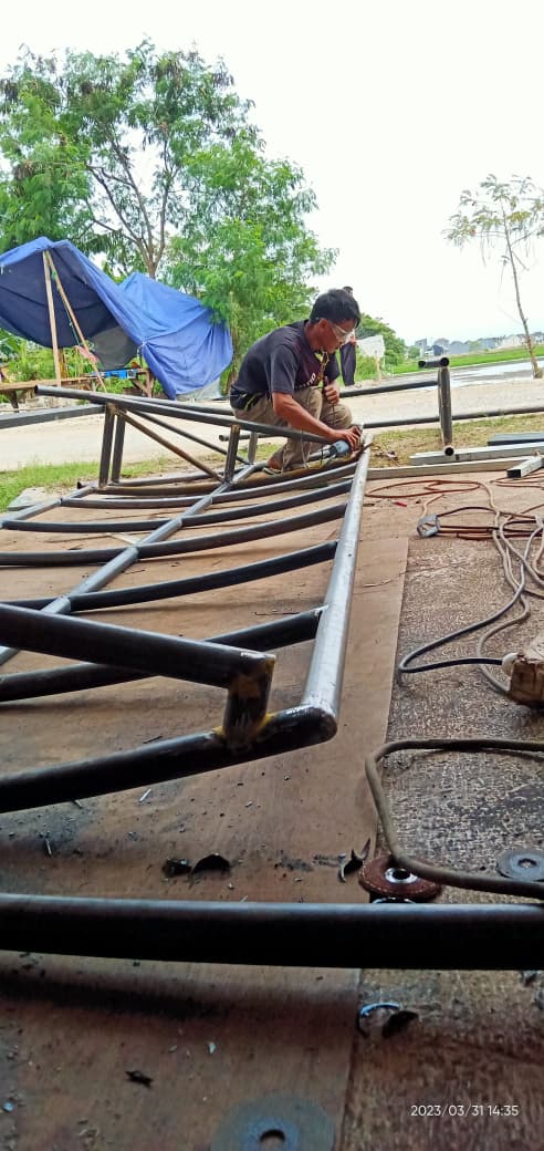 Pemasangan Atap Alderon uPVC Double Layer Anti Panas